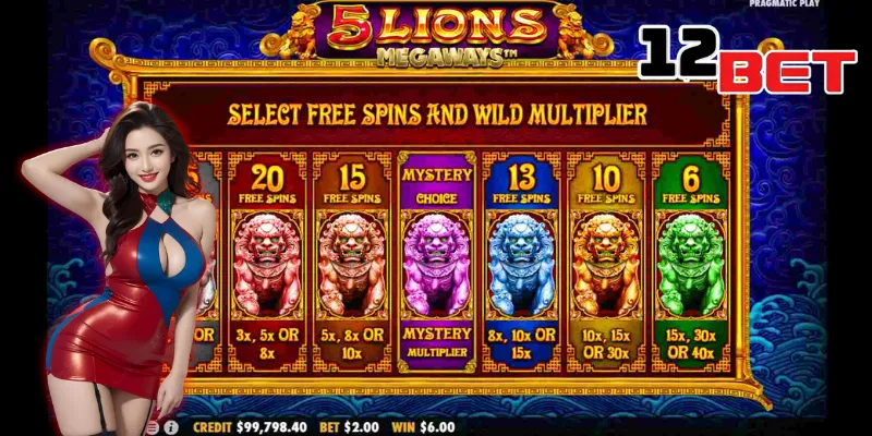 5 Lions Megaways - Siêu Phẩm Cá Cược Trực Tuyến Tại 12Bet 4 4 bước để tham gia nổ hũ 5 Lions Megaways tại 12Bet