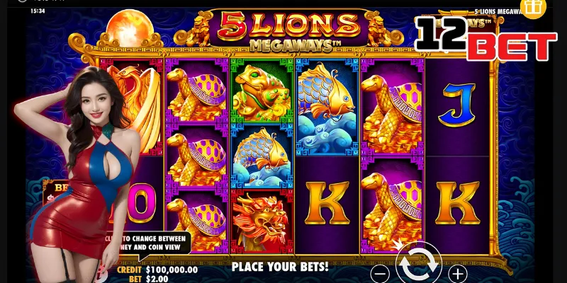 5 Lions Megaways - Siêu Phẩm Cá Cược Trực Tuyến Tại 12Bet 5 Tổng hợp các tips quay hũ 5 Lions Megaways hiệu quả tại nền tảng